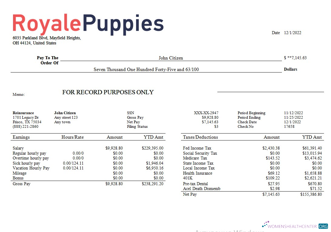 Download veterinary medicine company earning statement in Word and PDF formats Photoshop template